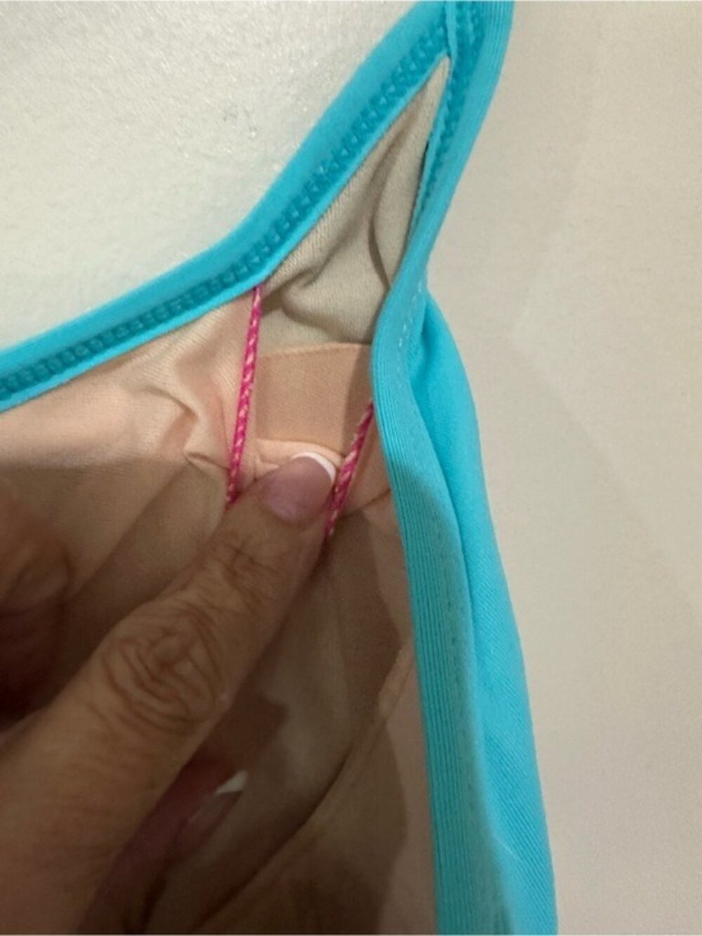 Athleta Turquoise Swim Dress Cover Up Racerback Shelf Bra Size Medium - Picture 7 of 11